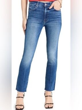 Mother Sz 25 The Rascal Ankle Fray In Opposites Attract Jean